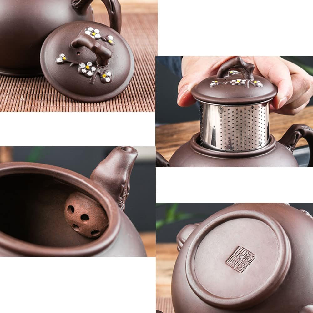 Chinese Yixing Handmade Purple Clay Teapots with Filter Ceramic Teapot Traditional Zisha Kungfu Tea Kettle A04