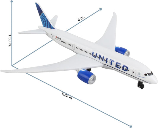 Daron Toy Airplane – United Airlines – Die-Cast Metal Model Airplane Toy with Plastic Parts for Kids Ages 3+