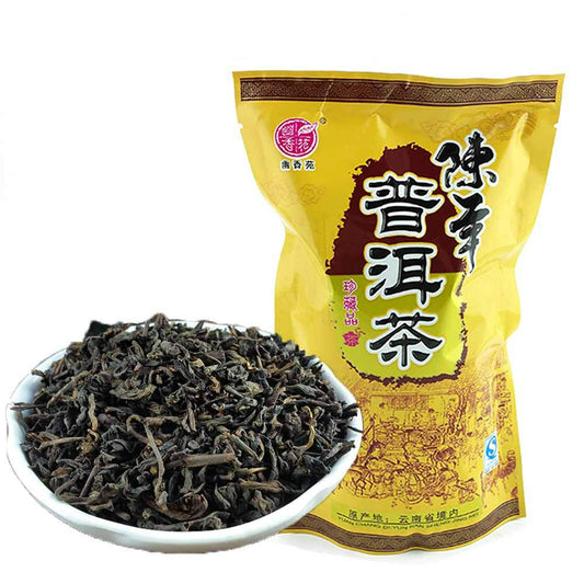 FullChea - 2006 Shu Puerh Tea - Pu Erh Tea Loose Leaf - Aged Ripe Pu-erh Tea from Yunnan - Calming Tea (8.8oz / 250g)