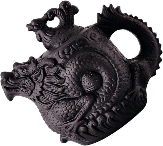 HAKIDZEL Dragon Phoenix Purple Clay Teapot Ceramic Cast Iron Tea Kettle 510 Water Boiling Pot Teapot Warmer Zisha Teapot Mini Teapot Portable Teapot Tea Pet High Capacity Office