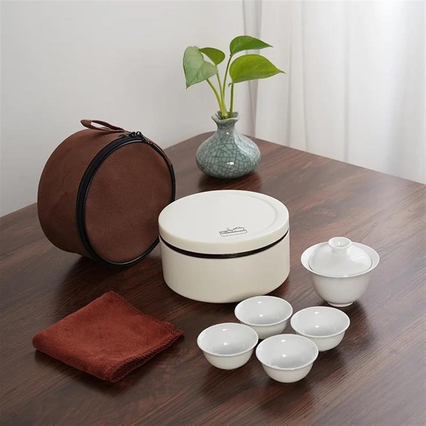 Afternoon Tea Set Travel Tea Set Kung Fu Tea Tray Portable Tea Set For Adults (Color : B)
