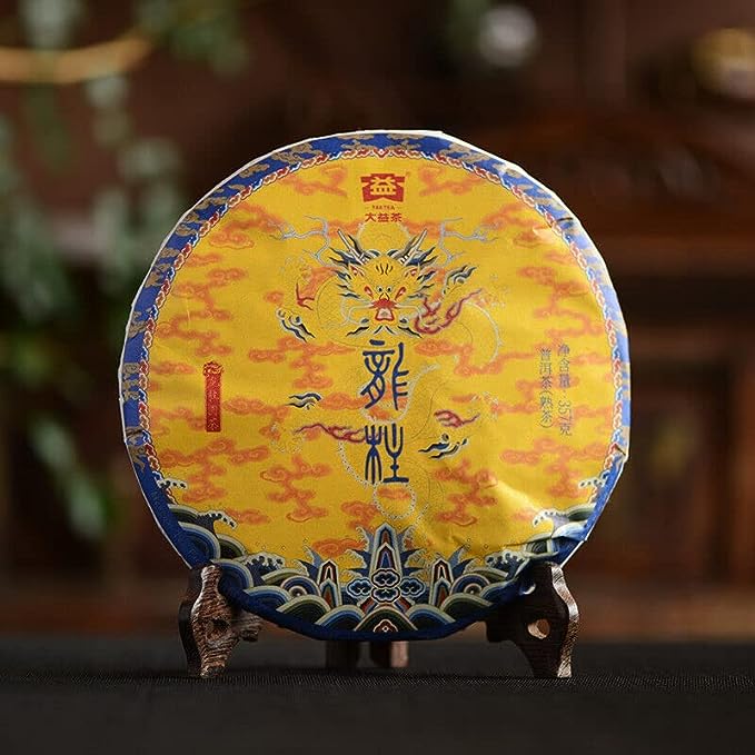 Ripe Puer Cake Dragon Pole TAETEA Menghai Dayi Classical Pu-erh Tea 357g 2101