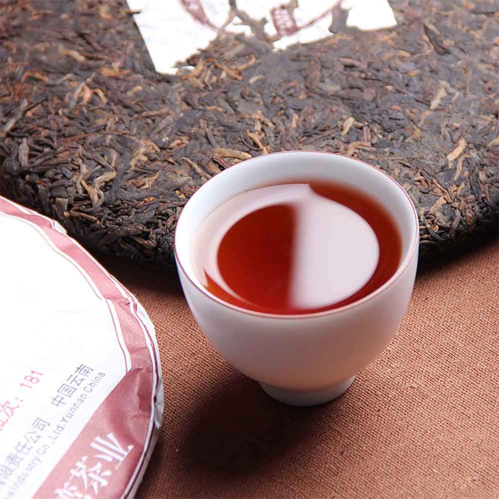 FullChea - 2018 Haiwan 9978 Shu Puerh Tea Brick - Menghai Pu Erh Tea Loose Leaf - Ripe Pu-erh Tea - Reduces Stress - 12.59oz / 357g