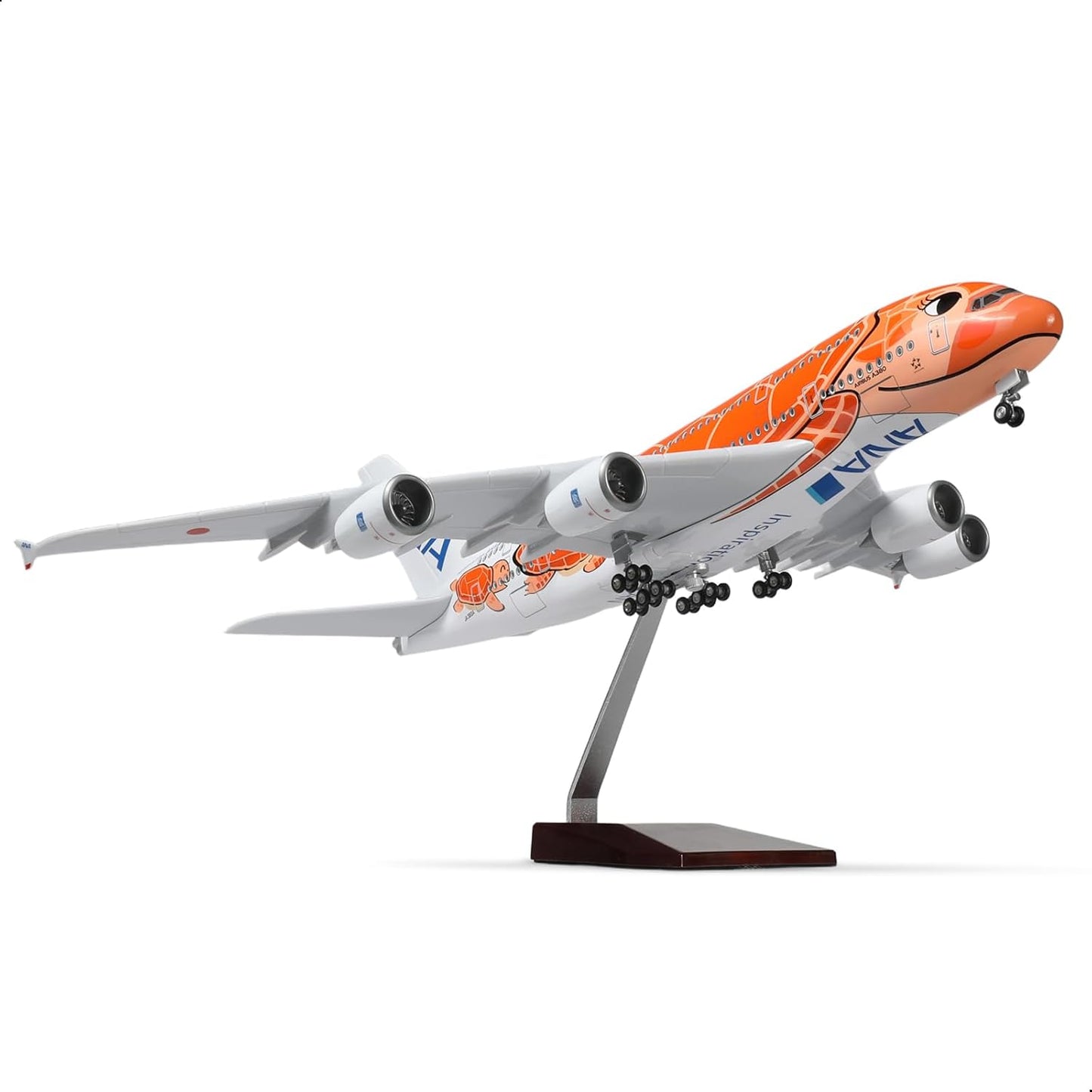 A380 Qatar 1/160 Large Scale Airplane Model - 18 inches Airbus A380 Die-cast Airplane with Stand for Aviation Enthusiasts Gifts or Decorations