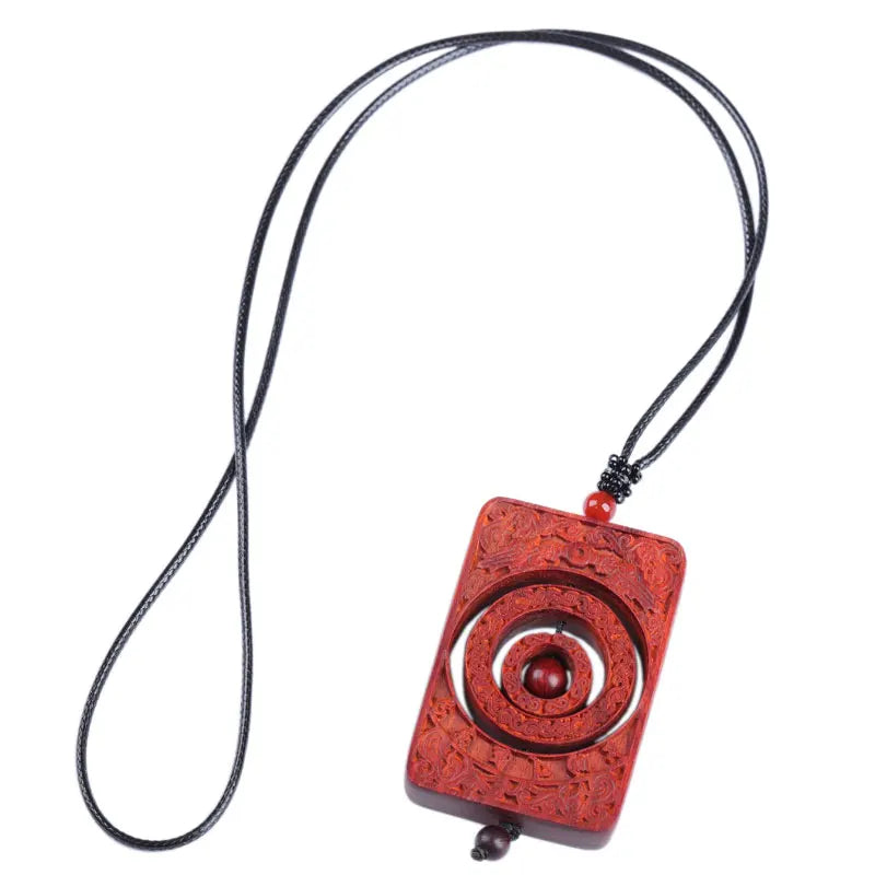 6cm Lobular Rosewood Lucky deduction Wooden sign Pendant Office Decoration Car Hanging Home Décor Mascot Collection