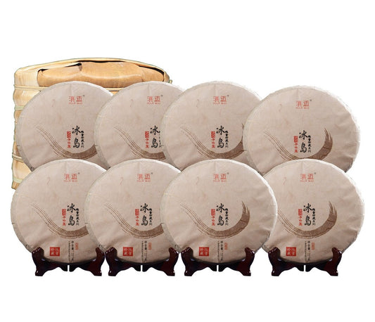 2021yr 冰岛普洱茶357g*7(88.2oz) Bin Dao Raw Puerh Tea Cake, Natural and Aged Sheng Pu Erh Tea, Yunnan Raw Puer Tea Cake (7)