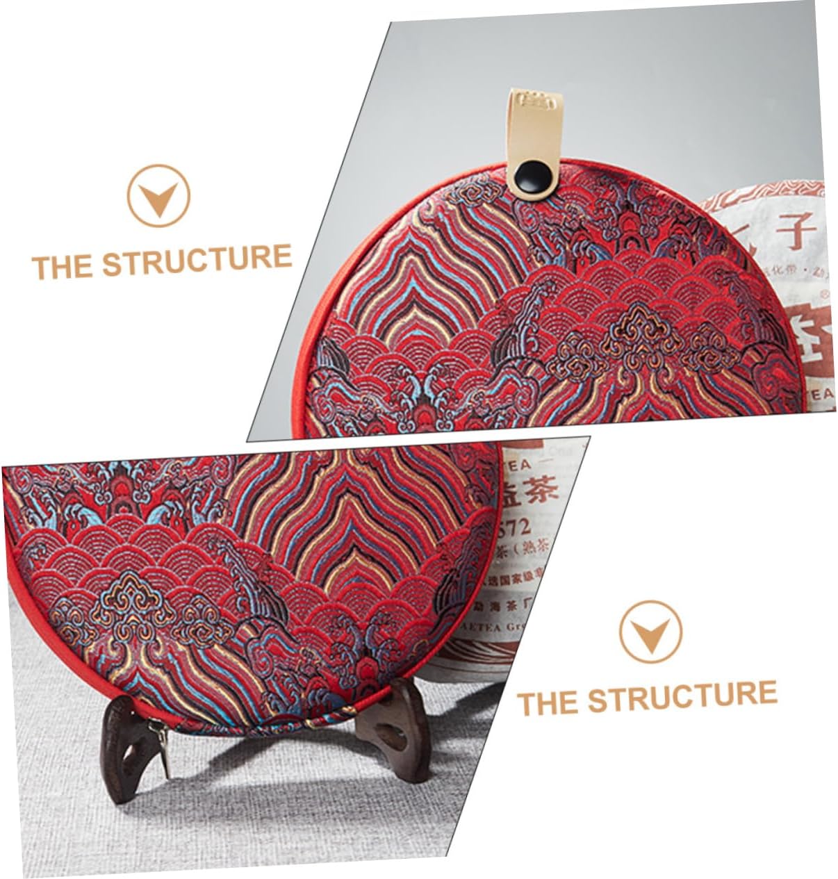 FELTECHELECTR Tea Cake Storage Bag Tea Cake Bag for Cabinet Tea Cake Storage Pouc Tea Brick Case Puerh Storage Bag Gift Boxes Pu'er Tea Cake Bag Kung Fu Tea Travel Tea Cabinet Cloth