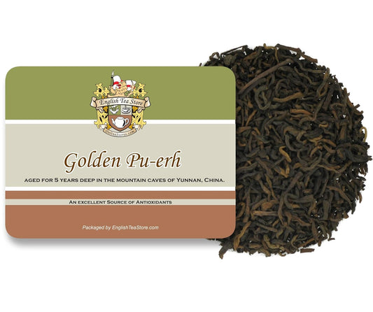 English Tea Store Golden Pu Erh Tea Loose Leaf 16oz