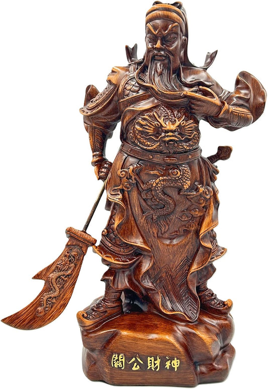 Resin Ornaments, Chinese Feng Shui Guan Yu Statue, Guan Yun Chang, Guan Gong, Guan Gong Wu CAI Shen Doll Home Office Decoration, Change The Fortune, Bring Wealth, Good Luck