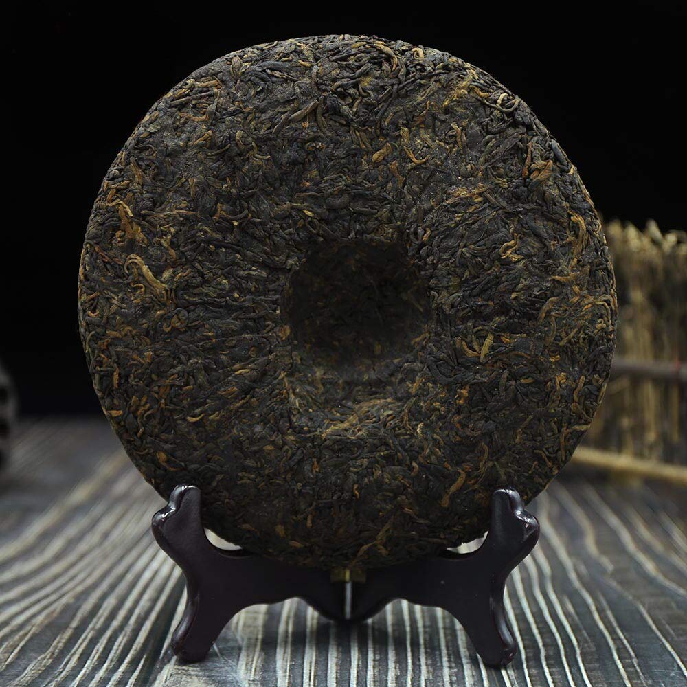 FullChea - 2011 Haiwan Shu Puerh Tea - Menghai Pu Erh Tea Loose Leaf - Yunnan Ripe Pu-erh Tea - Digestive Aids - 12.59oz / 357g
