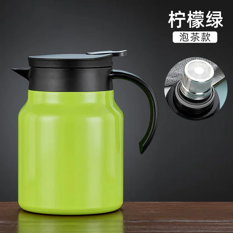 800ml Large-capacity Kettle Stainless Steel Coffee Pot Thermal Insulation Portable Teapot Coffee Filter Coffeeware