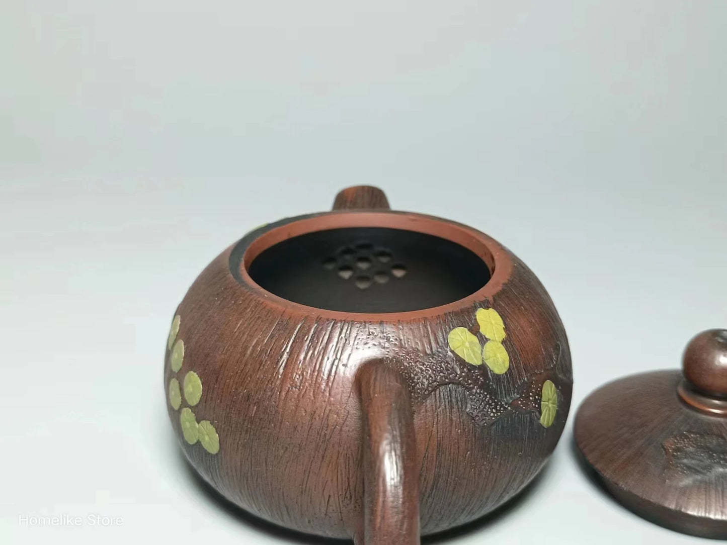80ML Jianshui Pure Handmade Little Xishi Green Pine TeaPot(Not Yixing Zisha) Ceramic Kung Fu Tea Set Drinkware Tea Ceremony