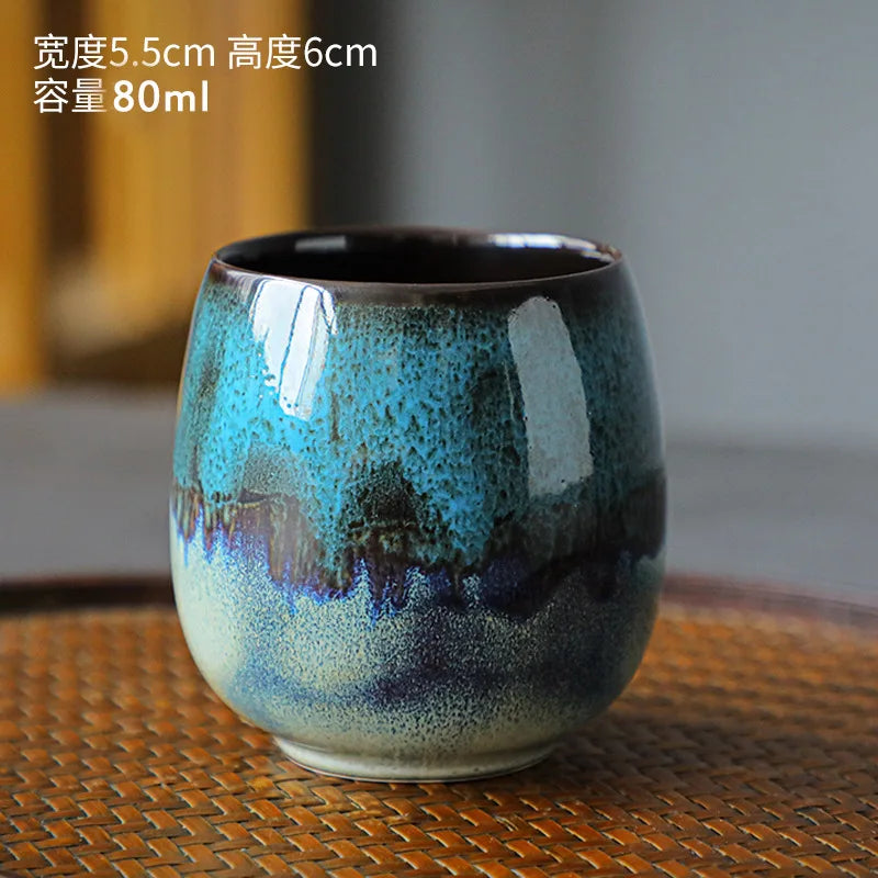80ml Ceramic Kiln Change Espresso Coffee Cup Spirit Cup Master Tea Cup Tasas De Cafe Latte Cup Coffee Mug Cool Gift To Friends