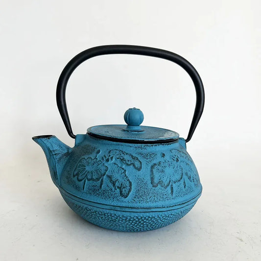 900ml Tiffany Blue Cast Iron Teapot With Strainer Tetera Tetsubin Tea Kettle Tea Maker For Boiling Water Decoration Ornament