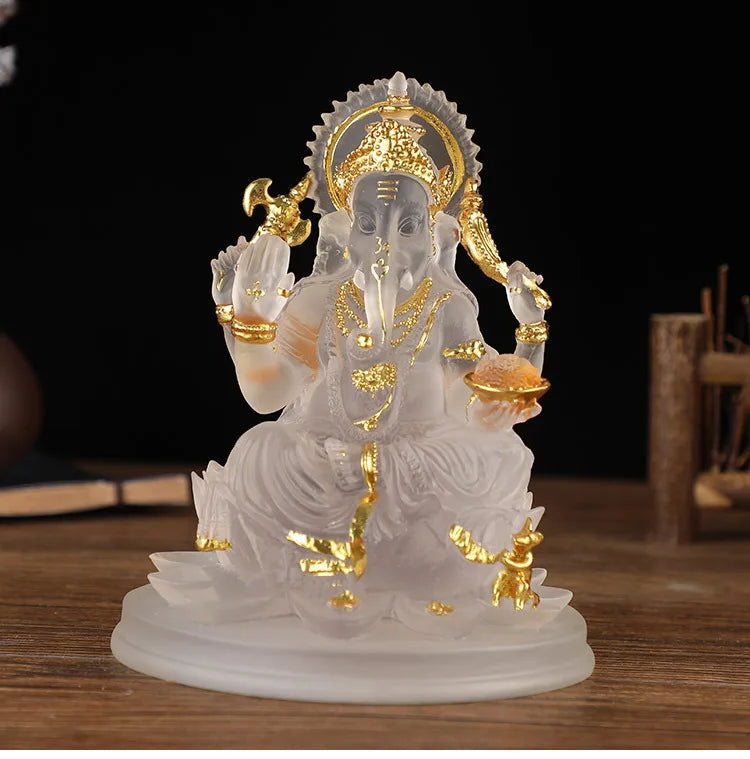 A+ Southeast Asia Thailand India home altar protection GANESH God of wealth Recruit wealth bring wealth Decorative Buddha statue