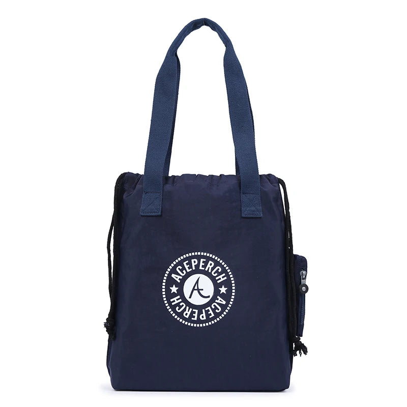 ACEPERCH Women Casual Nylon Shopping Bag Handbag Women Large Shoulder Bag Tote Luxury Brand Mummy Reusable Grocery Shopper Bags