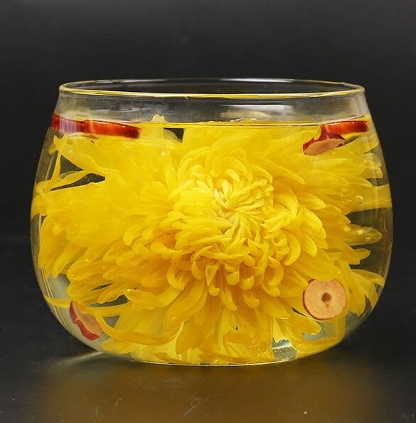 (About 420 flowers) Dried Golden Queen Chrysanthemum (1 flower, 1 cup)- Buy Our Tea