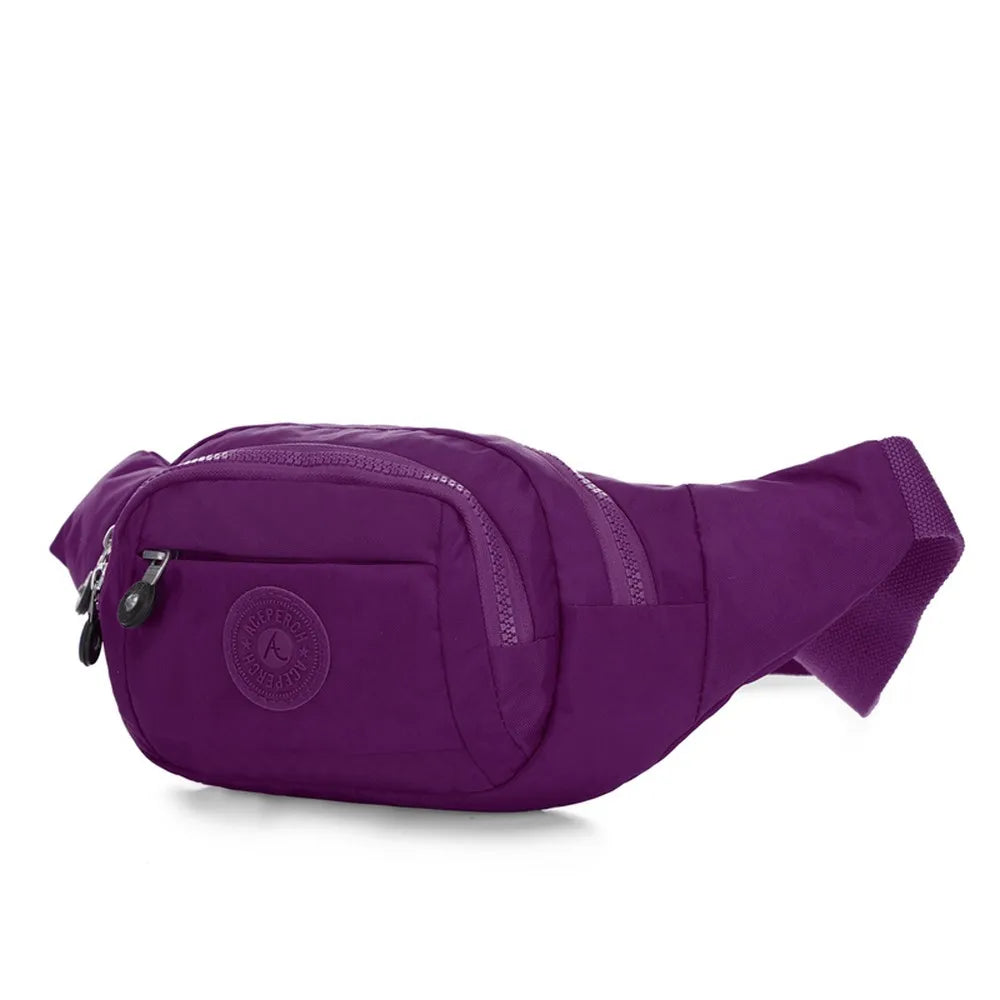Aceperch Girl Casual Large Chest Bag Women's Waist Bag Waterproof Nylon Man Belt Pouch Belt bag Crossbody Bags Phone Sports Bag