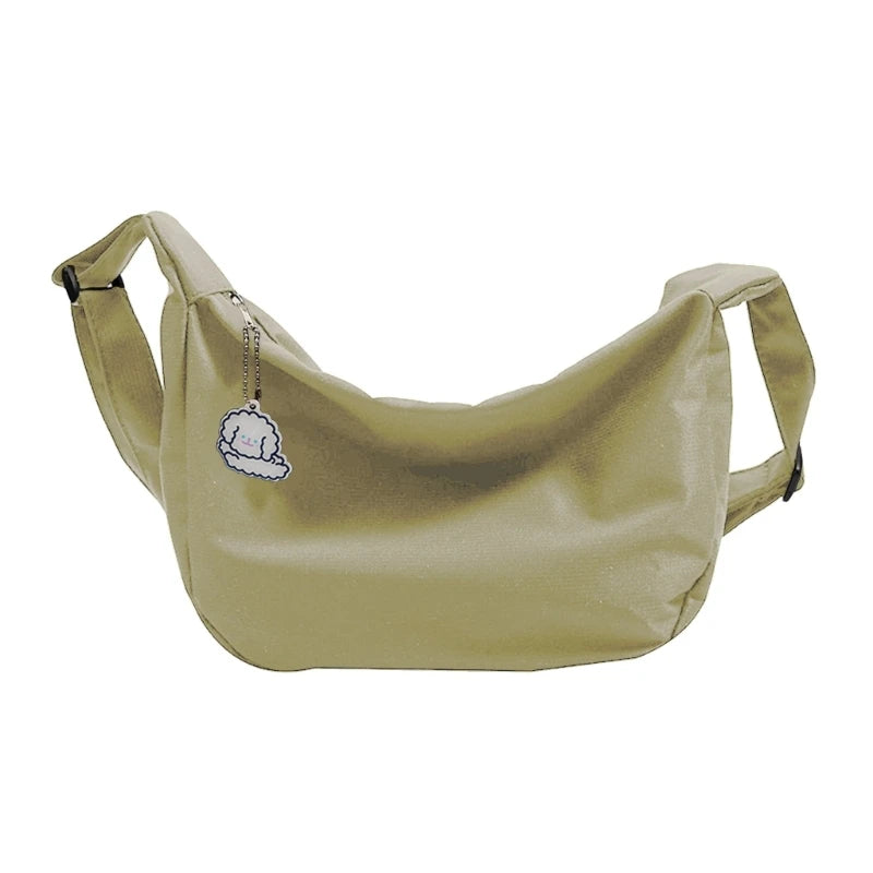 All-matching Messenger Bag for Women Teens Solid Color Shoulder Bag Cute Handbag