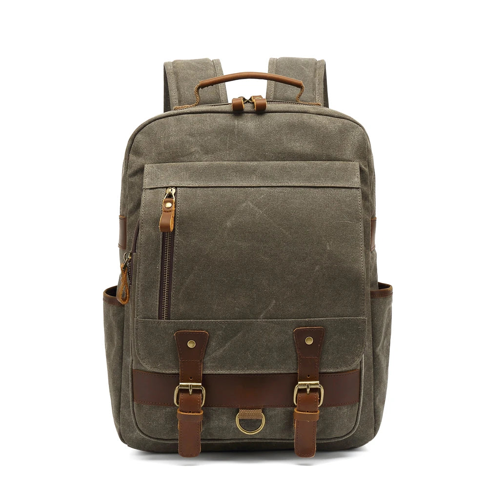 Anti theft canvas backpack school boy girls rucksack 2021 canvas backpack leather mochila travel outdoor canvas backpack