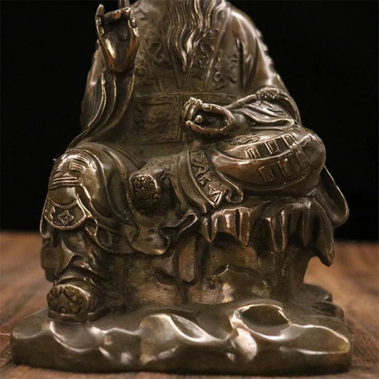 Antique Fengshui Buddhism Pure Copper Taishang Laojun Tianzun Statue Decoration Lucky To Living Room Factory Household