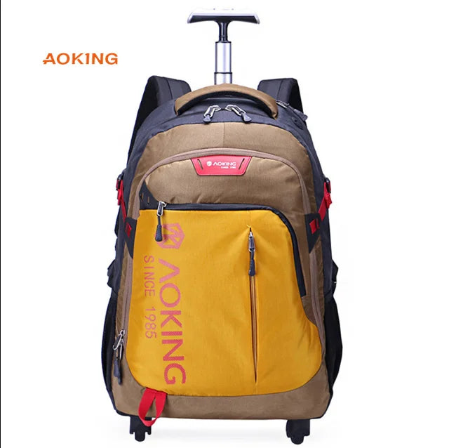Aoking 22 Inch Water Proof Rolling Luggage Backpack 20 Inch Men Business Travel Trolley Bag with Wheels Rolling Suitcase Bag