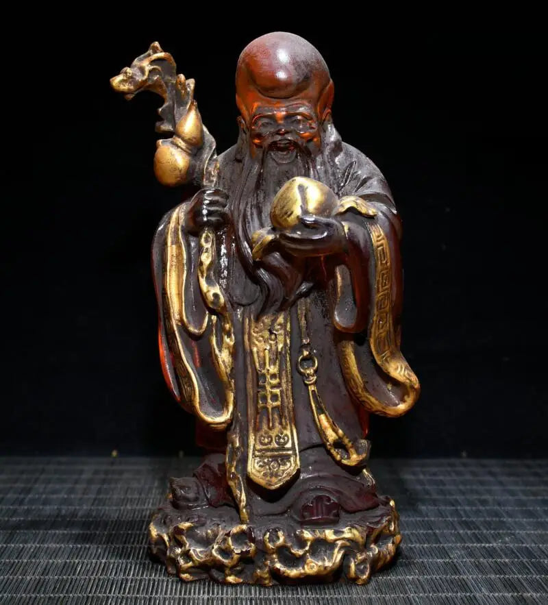 Archaize Coloured glaze longevity Buddha crafts statue