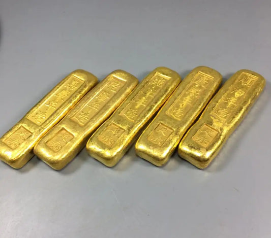 Archaize brass imitation Gold bars crafts statue A set