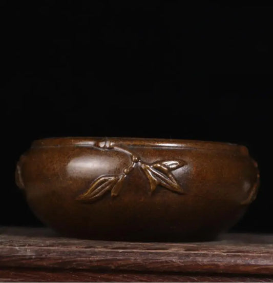 Archaize seiko brass bamboo Incense burner crafts statue