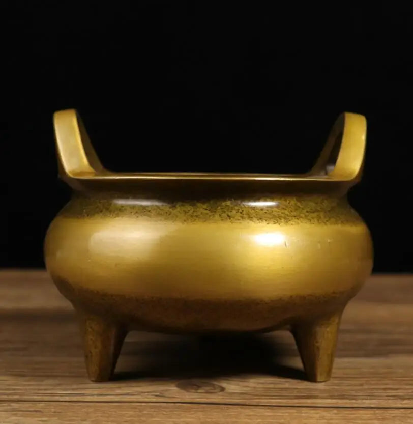 Archaize seiko brass double ear Incense burner crafts statue
