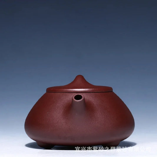 Authentic Chinese Tea Ceremony Supplies Zisha Stone Scoop Pot Yixing Purply Clay Teapot Handmade Customized Gifts 250ml