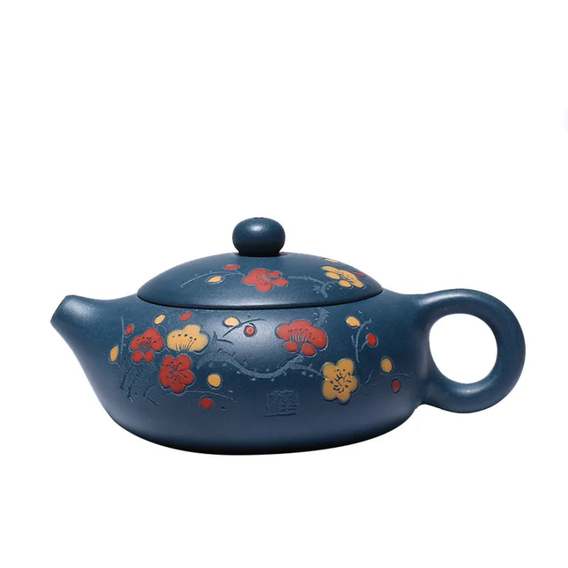 Authentic Yixing Handmade Purple Clay Teapot Plum Blossom Xishi Tea Pot Beauty Pot Customized Kungfu Tea Set Tea Set 180ml