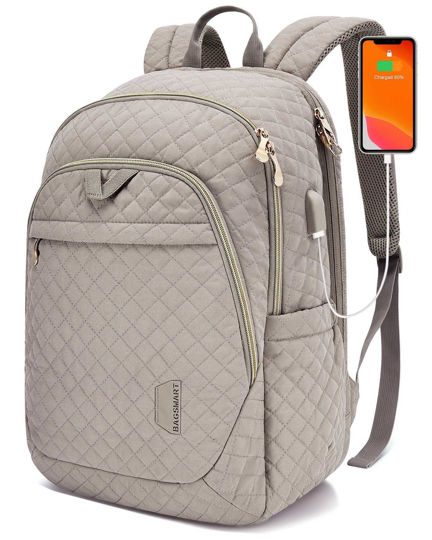 BAGSMART Travel Backpack for Women 15.6‘’ Anti Theft Laptop Backpack with USB Charging Port College Schoolbag Computer Backpack
