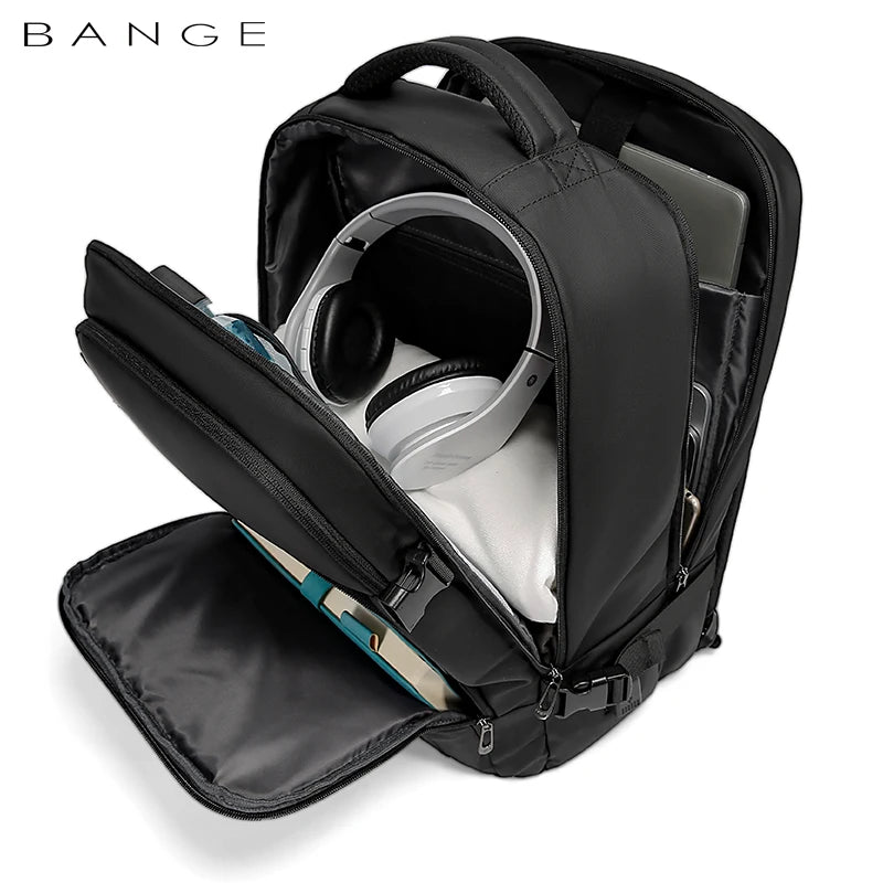 BANGE 2023 Large Capacity Travel Backpack Men 15.6 inch Laptop Backpack Fashion Travel FAA Flight Approved Outdoor Bag for Men