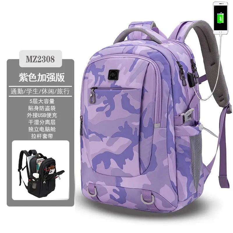 Backpack Cabin 50*22*34 Multifunctional Waterproof Bags Male Laptop Backpack USB Charging Backpack Travel Bag Schoolbags