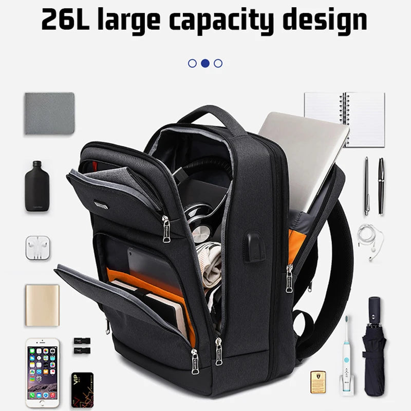 Backpacks For Men High-quality Backpack 15.6''Large Capacity Laptop Backpack USB port Rucksack Business Bag Travel Backpack