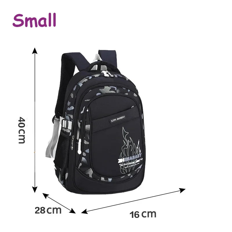 Bag Children Casual Backpacks Nylon Large Size Student Bags 7-14 Years Waterproof Boy School Backpack Kids Knapsack