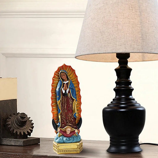 Beautiful Our Lady of Guadalupe Virgin Mary Statue Sculpture Resin Figurine Gift Xmas Display Decor Ornament