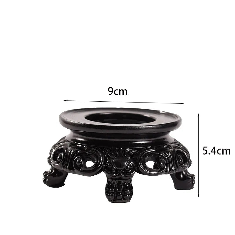Black Resin Crystal Ball Base Sphere Pedestal European Style Home Decor Display Stand Photography Props Ornament Accessories