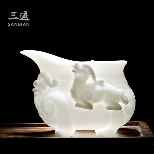 Blanc De Chine Teapot Kung Fu Tea Set Teapot Pot Household Ceramic Single Pot Large Tea Pot