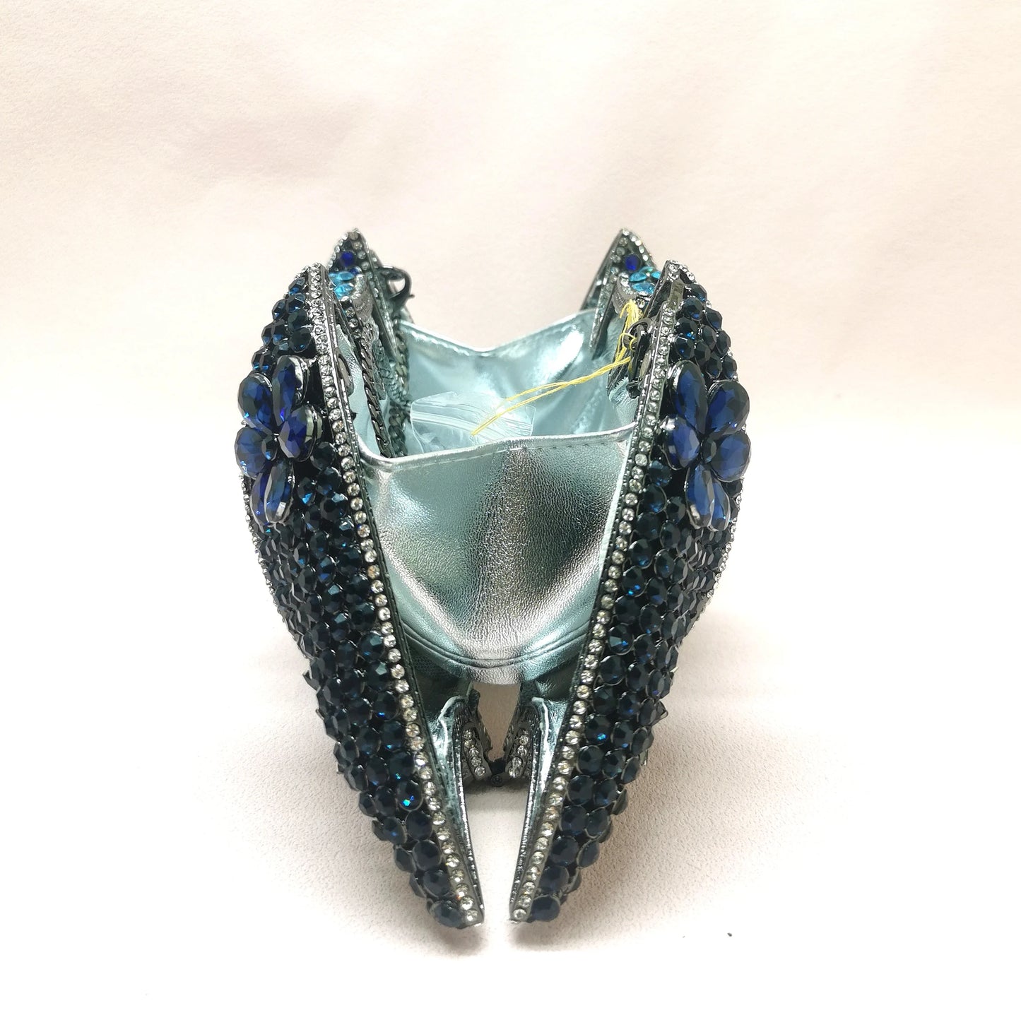 Blue Mini Bat Animal Shape Diamond Lady Handbag Woman Cocktail Prom Birthday Gift Purse Bridal Dinner Crystal Wedding Party Bag