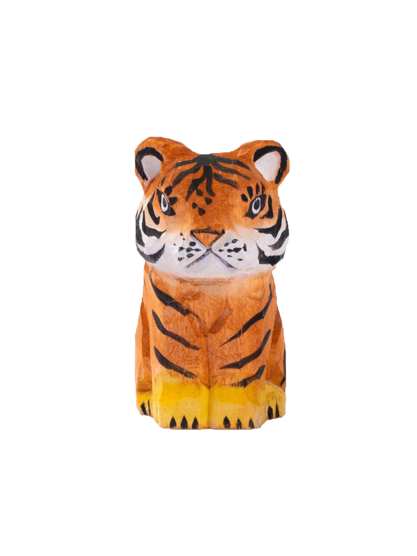 Bored, take a look at the cute little tiger! Woodcarving ornaments Woodcarving cute gifts Small ornaments Pendant tabletop