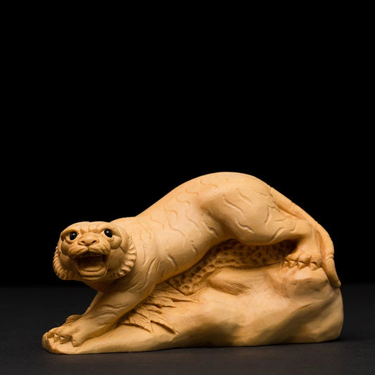 Boxwood wooden statues Rat Ox Tiger rabbit dragon snake horse sheep monkey chicken dog pig family decoration zodiac