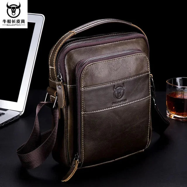 Brand Cowhide Men Handbags Multi-function Man's Crossbody shoulder Genuine Leather Messenger Bag For Man Travel