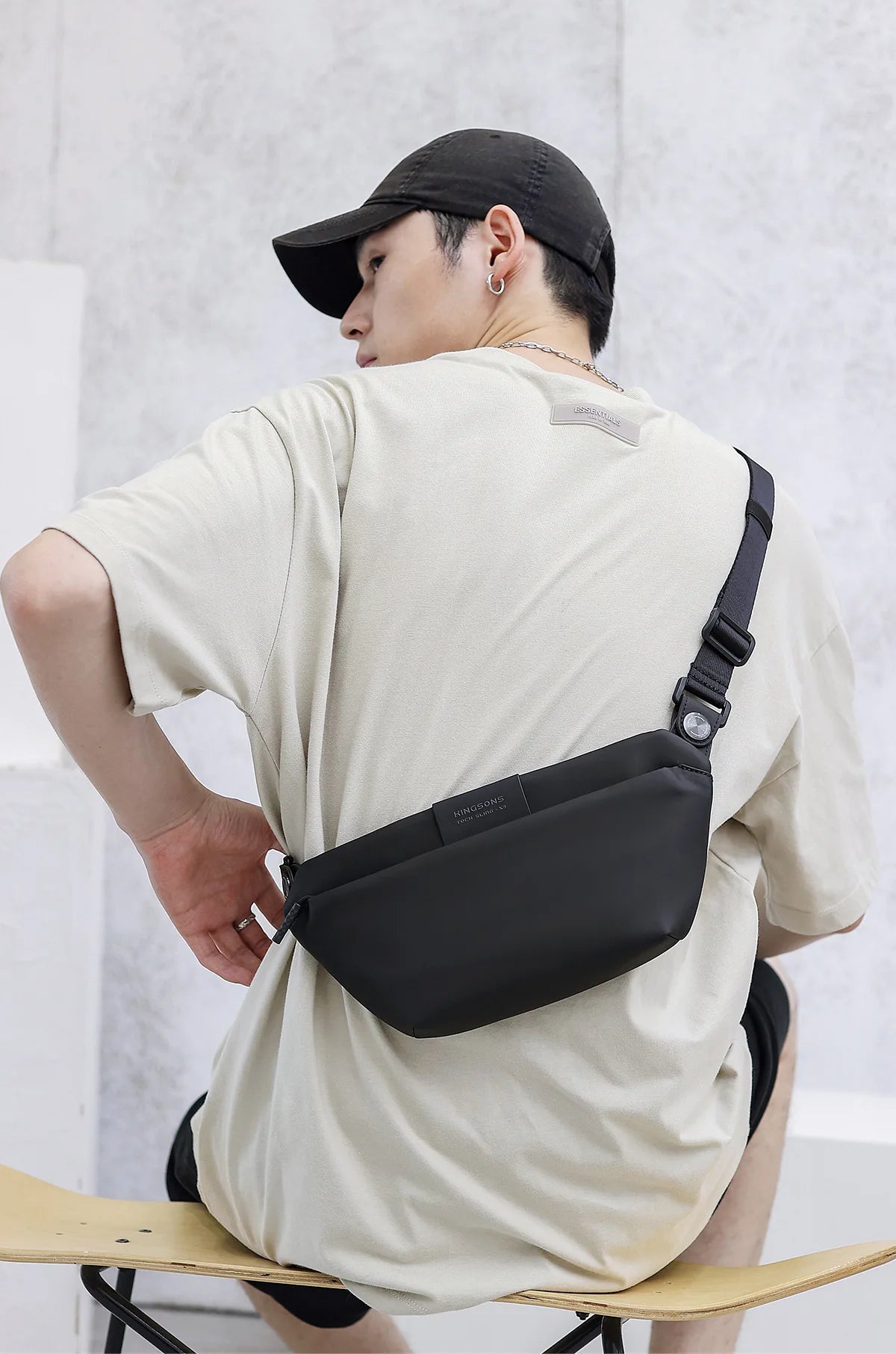 Brand Men's CrossBag Chest Bags Waterproof Bags Bags for Students Dating Decorations Gifts for Men Cool Black Bag