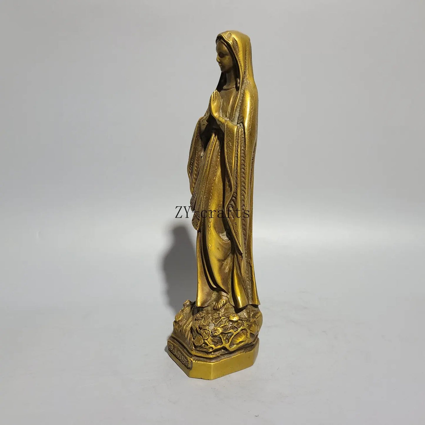 Brass Christianity Blessed Virgin Mary Copper Statue Decorative Ornaments Decorations