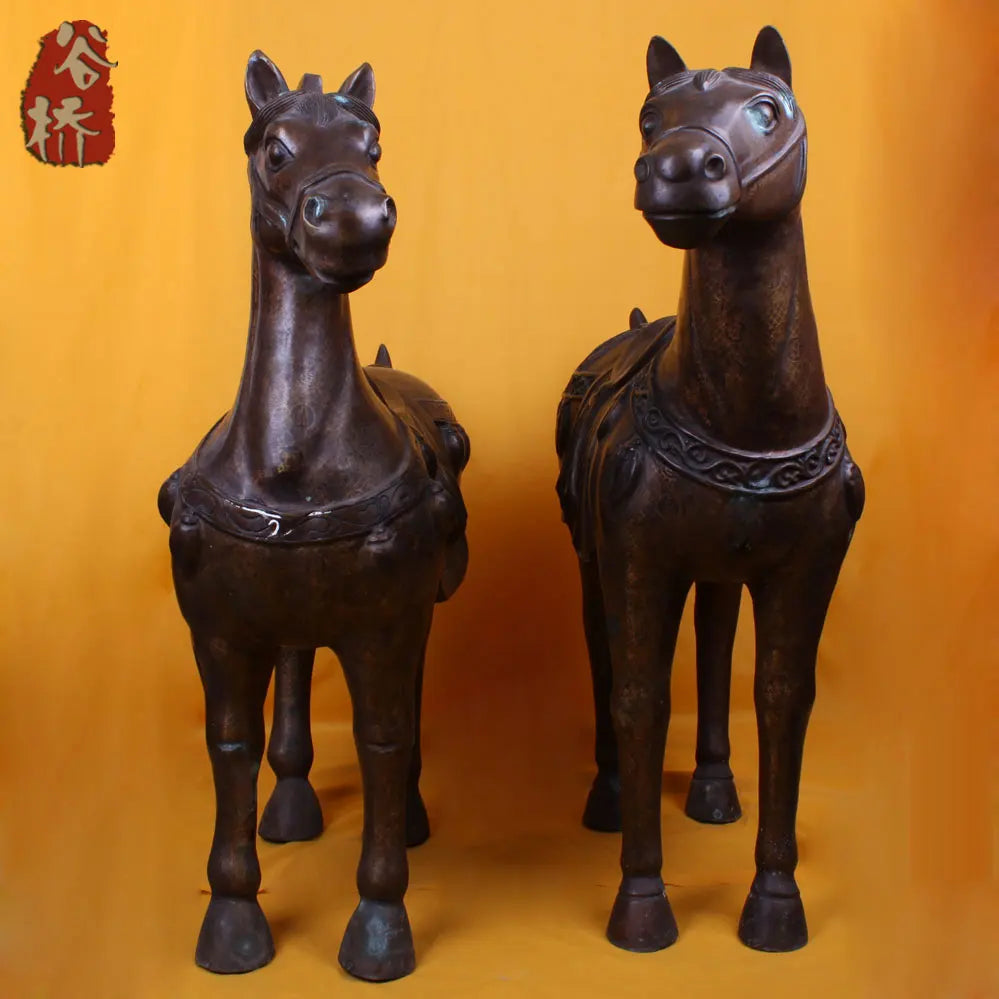 Bronze sculpture, copper horse copper crafts decoration big decoration feng shui decoration