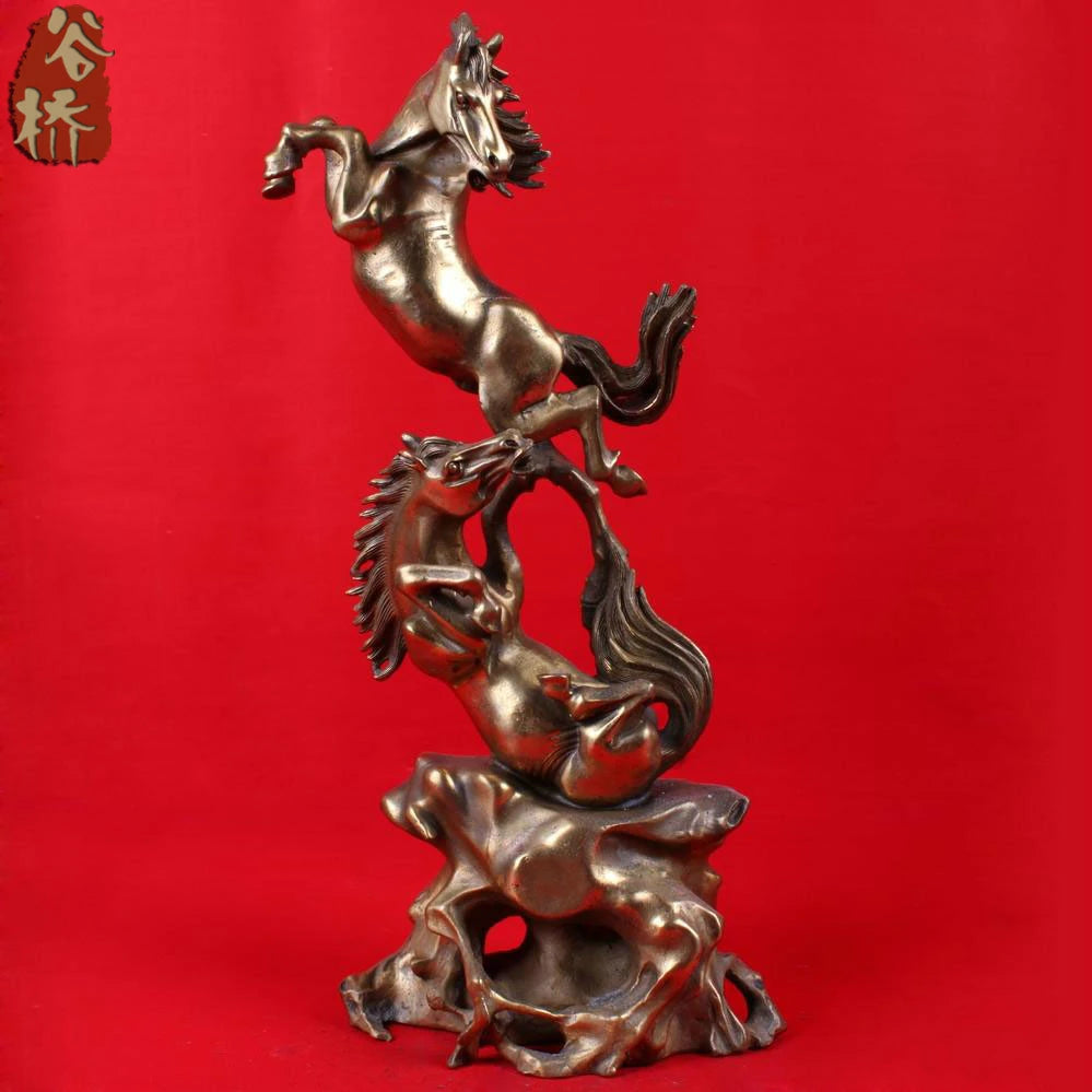 Bronze sculpture, horse crafts accessories lucky zodiac horse copper decoration