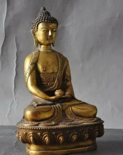 Buddha Tibet Kuno, Obat Emas Kuningan, Buddha Sakyamuni Patung Shakyamuni