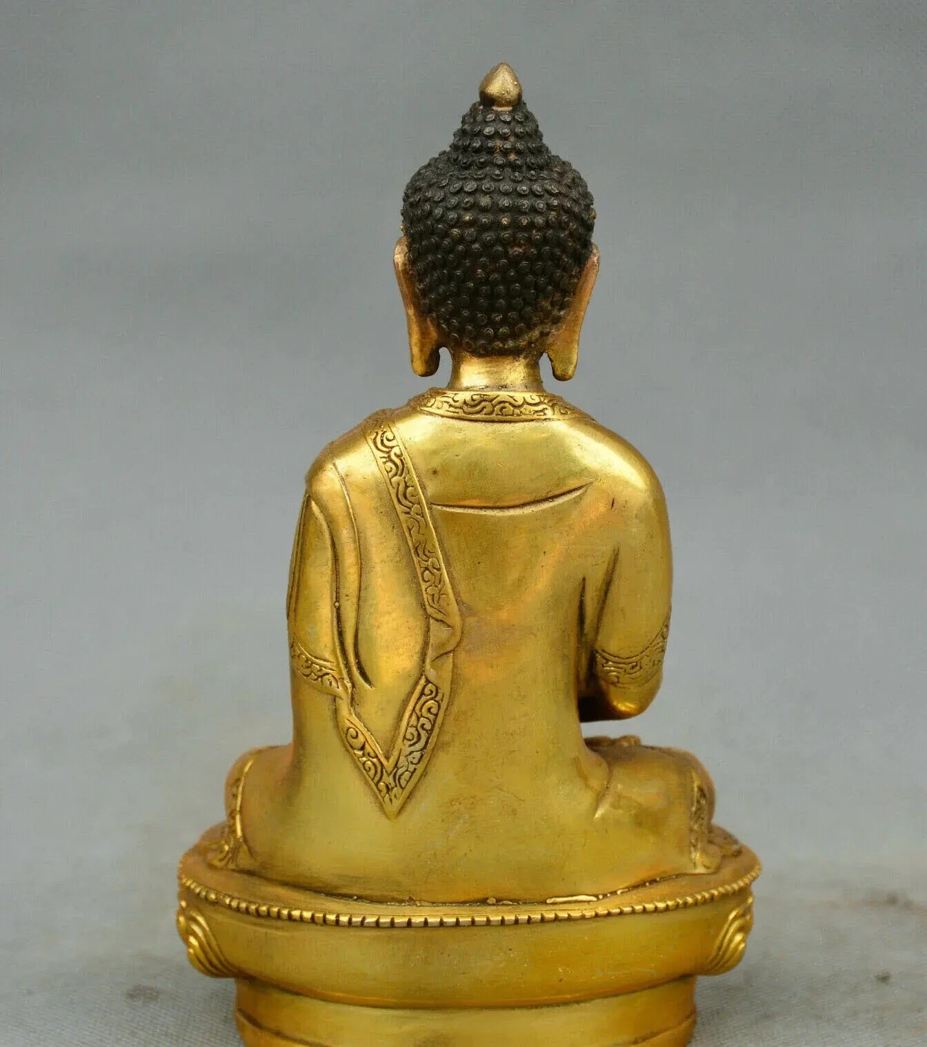 Buddhism old Bronze Amitabha Sakyamuni Buddha Tathagata Buddha Padmapani Statue